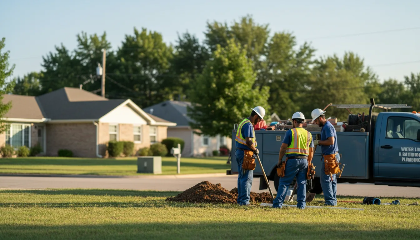 Residential water line and bathroom plumbing service in Fishers Landing, NY
